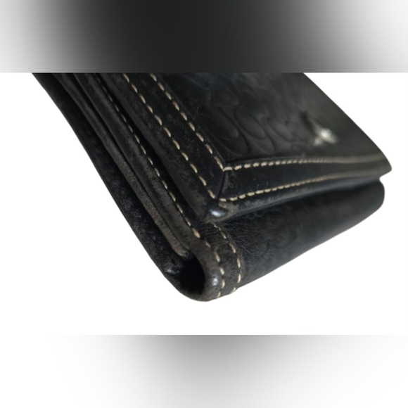 Coach Black Embossed Leather Wallet - Picture 4 of 11